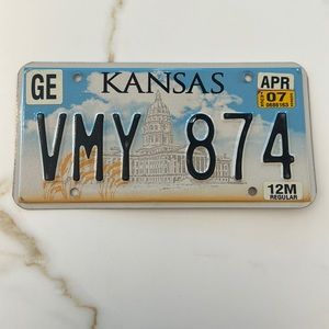 Kansas  license plate